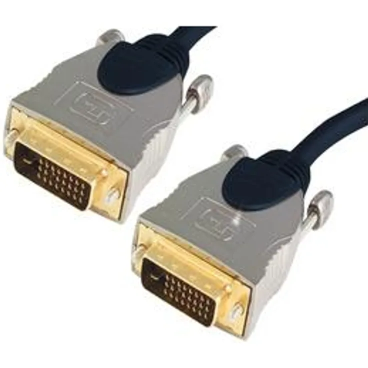 shiverpeaks PROFESSIONAL DVI Kabel, DVI-D 24+1 Stecker DVI-D 24+1 Stecker, Dual-Link, 15,0 m , 1,3 a t, 24K-vergoldete Kontaktfläche, 3-fach geschirmte Videoleitungen, Vollmetallstecker mattverchromt, 99,99 Prozent OFC massiv Kupferleitungen, PVC Kabelman