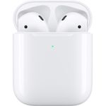Apple AirPods (2. Generation) mit kabellosem Ladecase, True Wireless In-Ear Kopfhörer mit Bluetooth, Mikrofon, geeignet für iPhone, weiß (MRXJ2ZM/A)