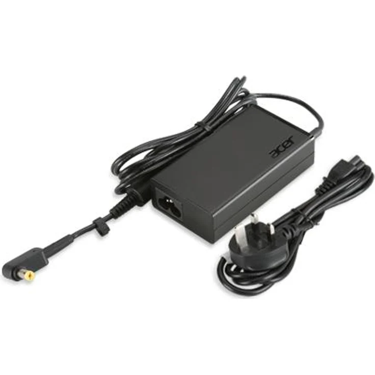 Acer Adapter - Netzteil (gelber Stecker, schnelles Laden, EU Netzkabel, für 65W Laptops wie das Acer TravelMate P2 und P4, Aspire 3 und 5) schwarz