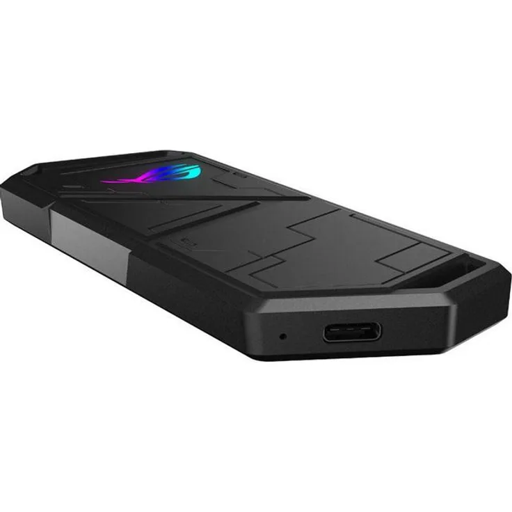 ASUS ROG Strix Arion M.2 NVMe-SSD-Gehäuse (USB 3.2 GEN2 Typ-C für bis zu 10Gbit-s, werkzeuglose Installation, Wärmeleitpads)