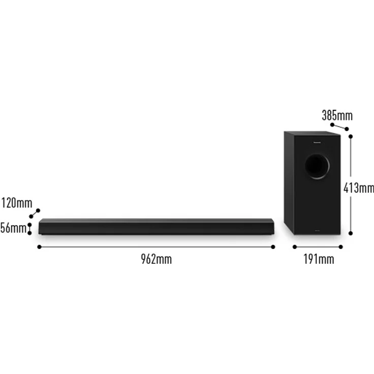 Panasonic SC-HTB600EGK 2.1 Soundbar mit Subwoofer, Dolby Atmos, kabellos/kabelgebunden, geeignet für TV, schwarz – Bild 11