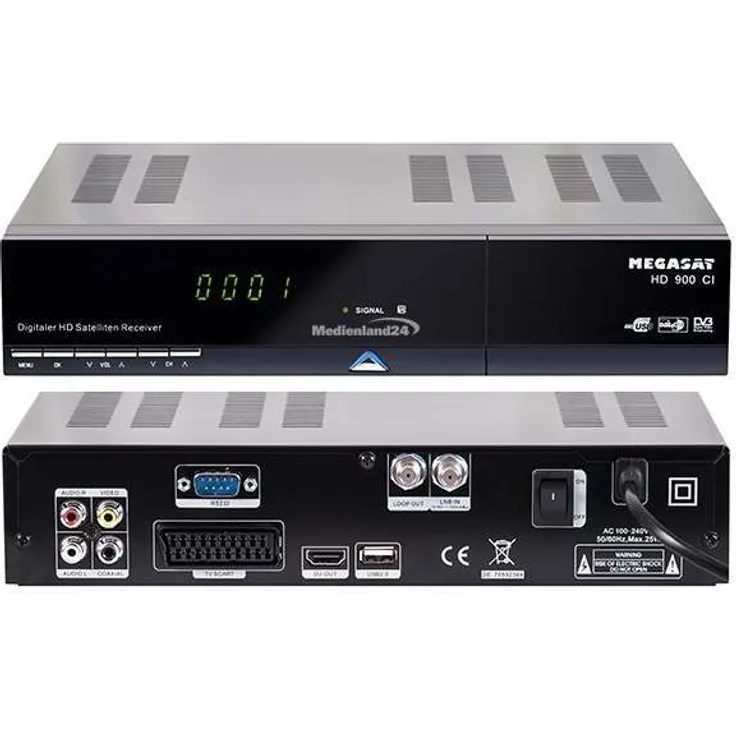 Megasat HD 900 CI DVB-S/S2, HDMI, EPG, schwarz