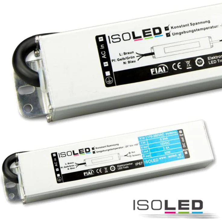 ISOLED LED Trafo 24V-DC, 0-30W, IP66