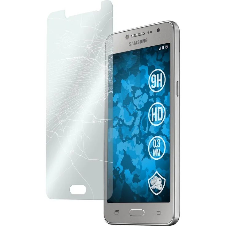 2 x Glas-Folie klar für Samsung Galaxy Grand Prime Plus PhoneNatic Panzerglas für Galaxy Grand Prime Plus