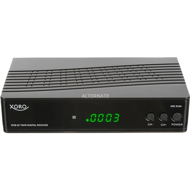 Xoro HRS 9194 Sat-Receiver, schwarz, DVB-S2 Twin Tuner – Bild 1