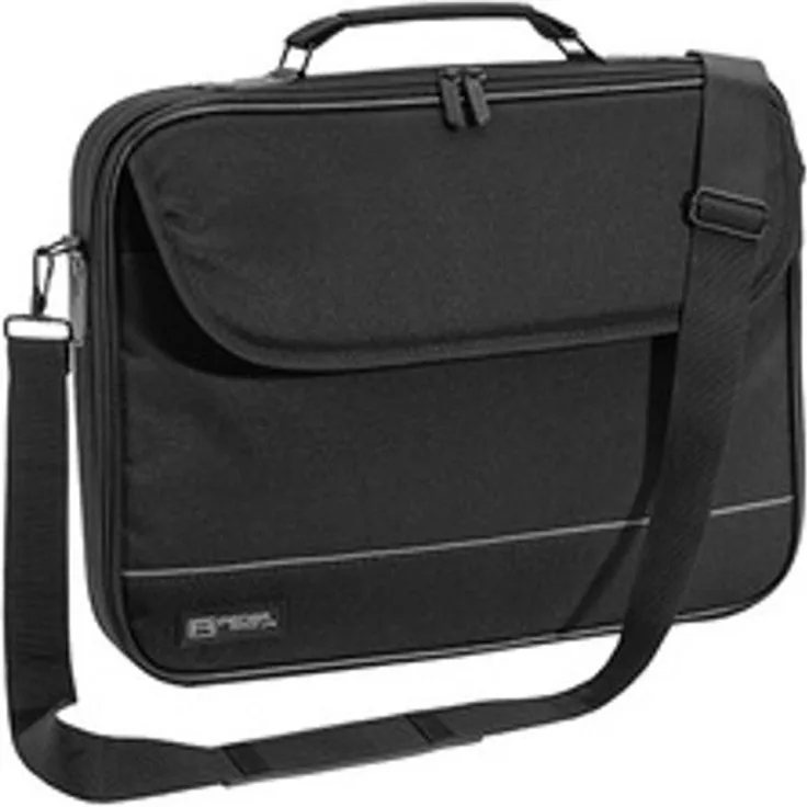 Pedea Laptoptasche Fair Laptop-Tasche bis 15,6 Zoll (39,6 cm) Umhängetasche mit Schultergurt, Schwarz