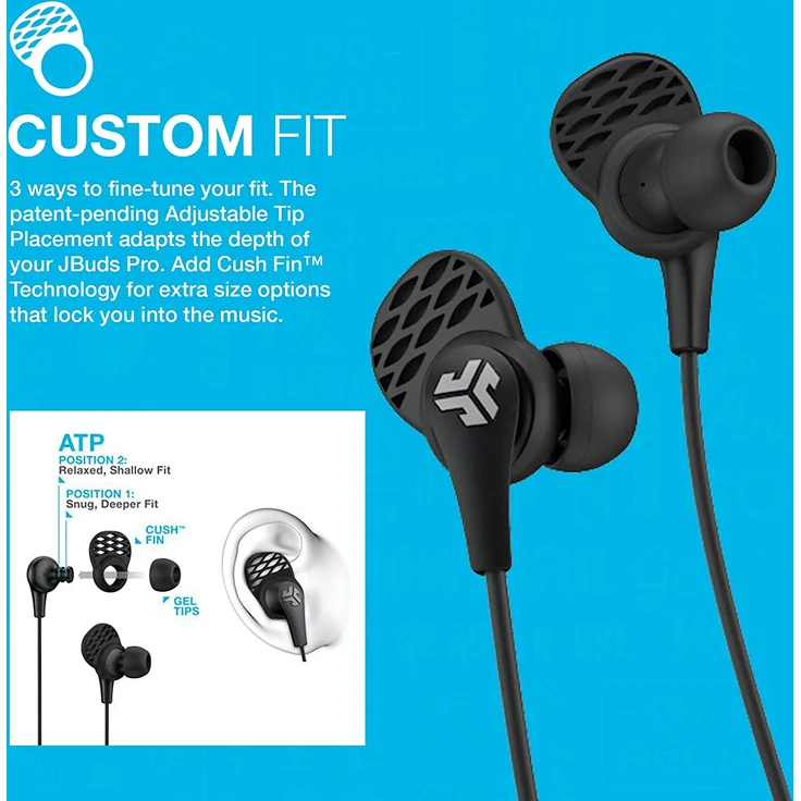 JLab JBuds Pro Wireless In-Ear Kopfhörer, mit Bluetooth, Mikrofon, geeignet für Sport, weiß – Bild 4