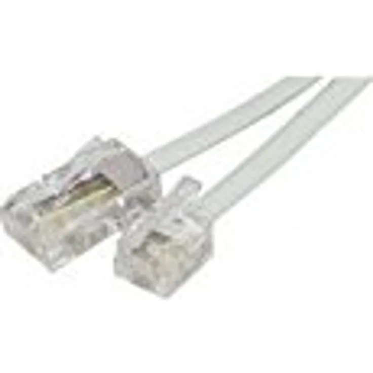 Dexlan Telefonkabel (RJ11 auf RJ45 10 m weiß