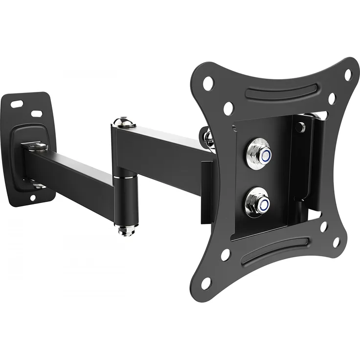 RICOO Monitorhalterung Wand Wandhalterung Monitor Schwenkbar Neigbar S1211 Schwenkarm Wandhalter Computer LCD Bildschirm Monitorhalter 33cm/13-74cm/29 Zoll/VESA 75x75 100x100/Schwarz