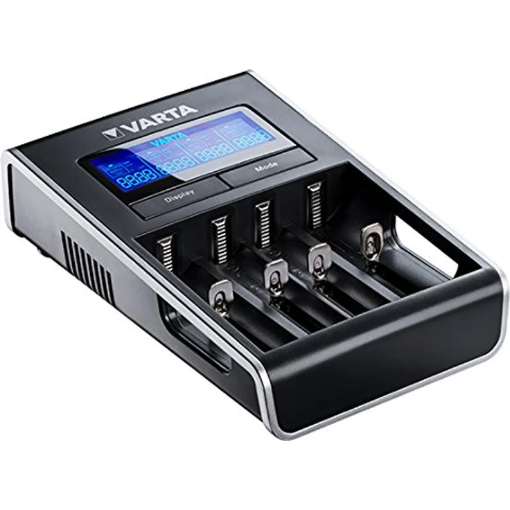 Varta LCD Dual Tech Ladegerät (geeignet für Ni-MH AA-AAA, Li-Ion 18650, 18490, 18350, 17670, 17500, RCR123A - 17335 - 16340, 14500, 10440, per USB ladbare Geräte, Einzelschachtladung) – Bild 1