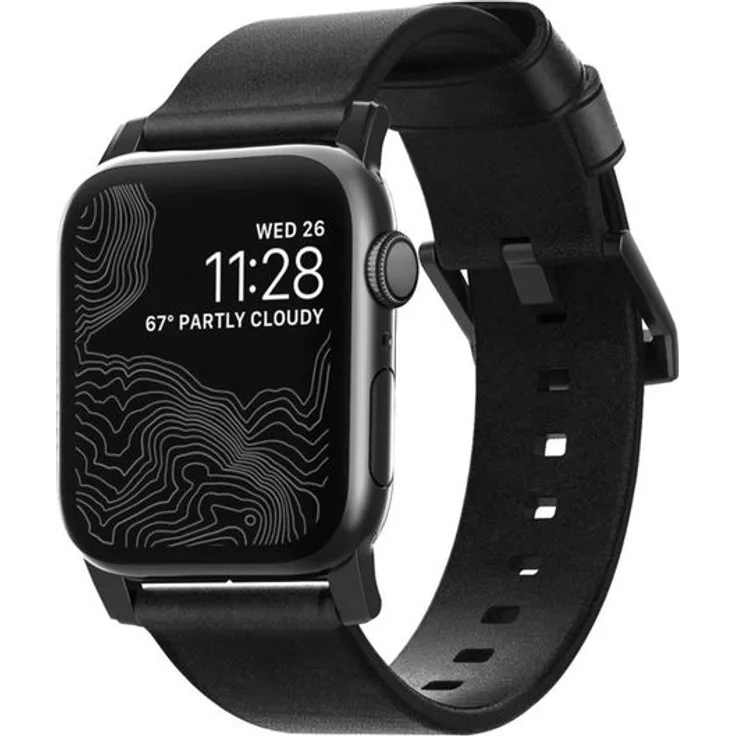 Nomad Modern Strap, Armband für Apple Watch 42/44 mm, schwarz