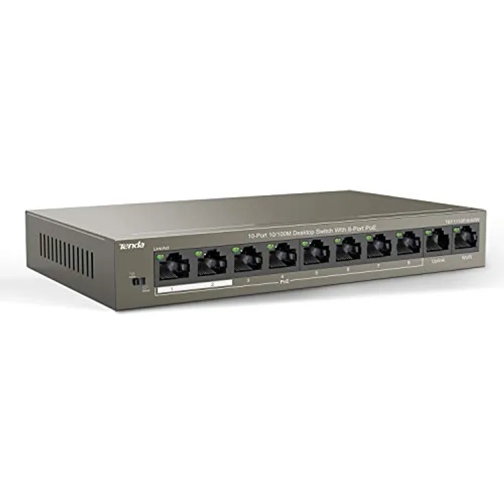 Tenda Switch 10-Port FE TEF1110P-8-63W 58W (8x PoE), TEF1110P-8-63W