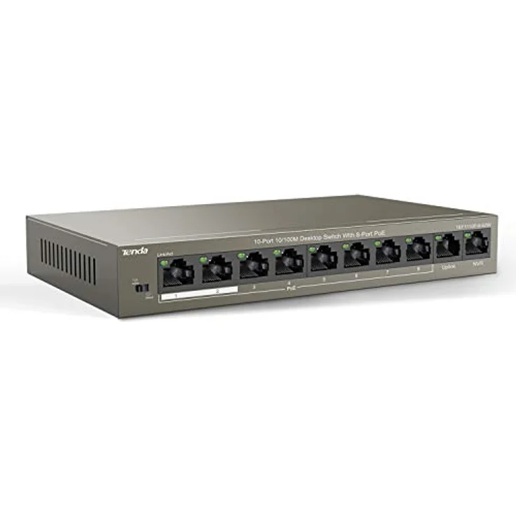 Tenda Switch 10-Port FE TEF1110P-8-63W 58W (8x PoE), TEF1110P-8-63W – Bild 1