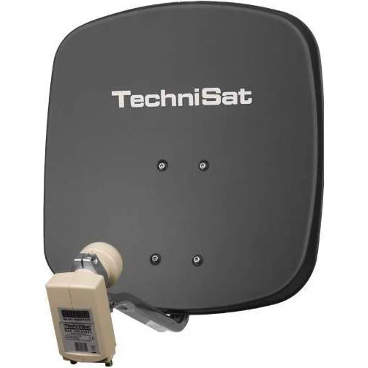 TechniSat DIGIDISH 45 – Satelliten-Schüssel für 2 Teilnehmer (45 cm kleine Sat Anlage - Komplettset mit Wandhalterung und Universal Twin-LNB) grau – Bild 4