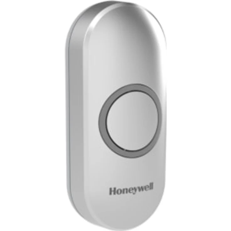 Honeywell Home Funk-Klingeltaster mit LED-Funktionsanzeige, silber- grau, DCP311G – Bild 1