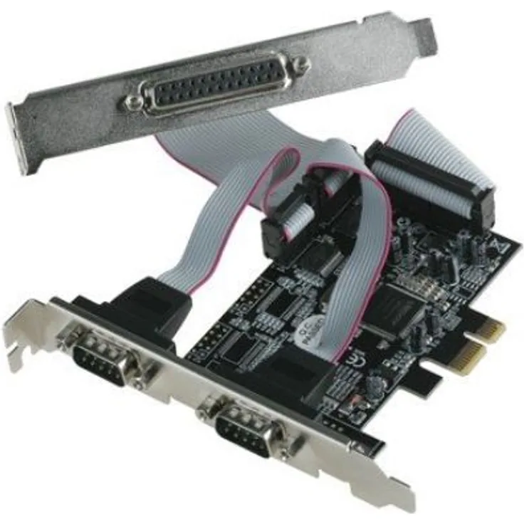 i-tec P2S1P PCI-Express Karte für 2X Serial RS232 auf 1x Parallel DB25