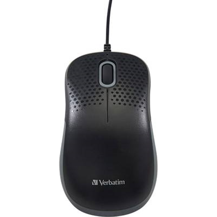 Verbatim lautlose optische Maus - Maus für PC und Mac, HD-Technologie mit 1000 dpi Auflösung, ergonomisch - schwarz