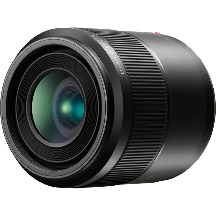 Panasonic H-HS030E LUMIX G Makro 30 mm F2.8 ASPH.Objektiv (O.I.S. Bildstabilisator, Bildwinkel 40°, Filtergröße 46 mm) schwarz