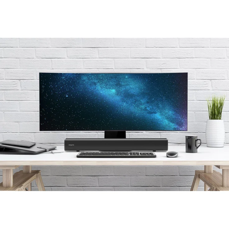 Creative Soundbar Stage (51MF8360AA000) 2.1 Soundbar mit Subwoofer, kabellos/kabelgebunden, geeignet für TV, schwarz – Bild 8