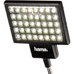 Hama LED-Foto/Video-Slim Panel 40 für digitale Video- und Fotokameras mit Blitzschuh, Mit flexiblem Haltearm, Schwarz