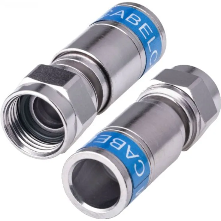 Cabelcon F-Stecker Kompressionsstecker Wasserdicht 7mm 4K 8K HQ Qualität F-56-CX3 7.0 QM Quickmount 20x Stück