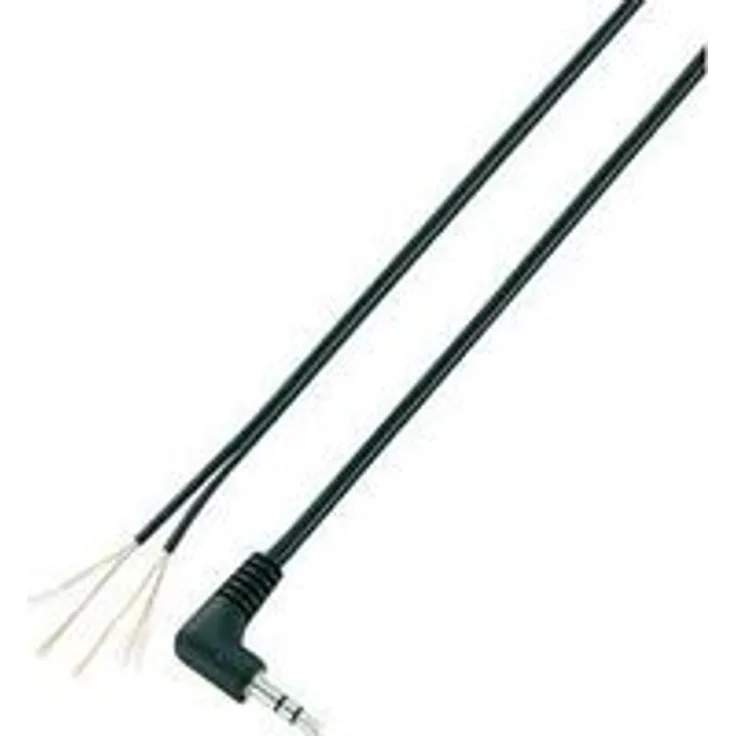Klinken-Anschlusskabel Klinkenstecker 3.5 mm - Kabel, offenes Ende Stereo Polzahl:3 VOLTCRAFT XL-AC35DW 1 St. Schwarz