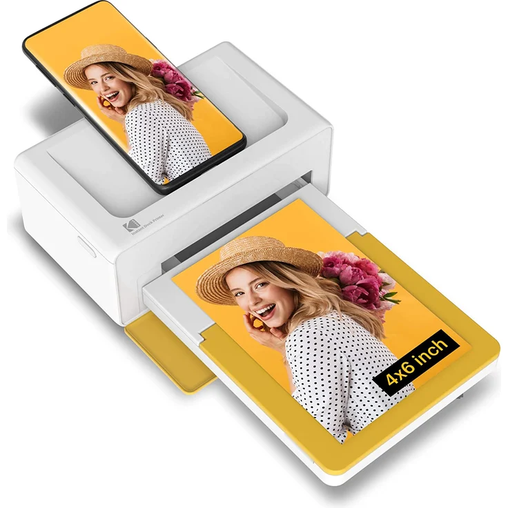 Kodak PD460 – Fotodrucker 10 x 15 cm – Bluetooth & Docking – Weiß & Gelb – Bild 1