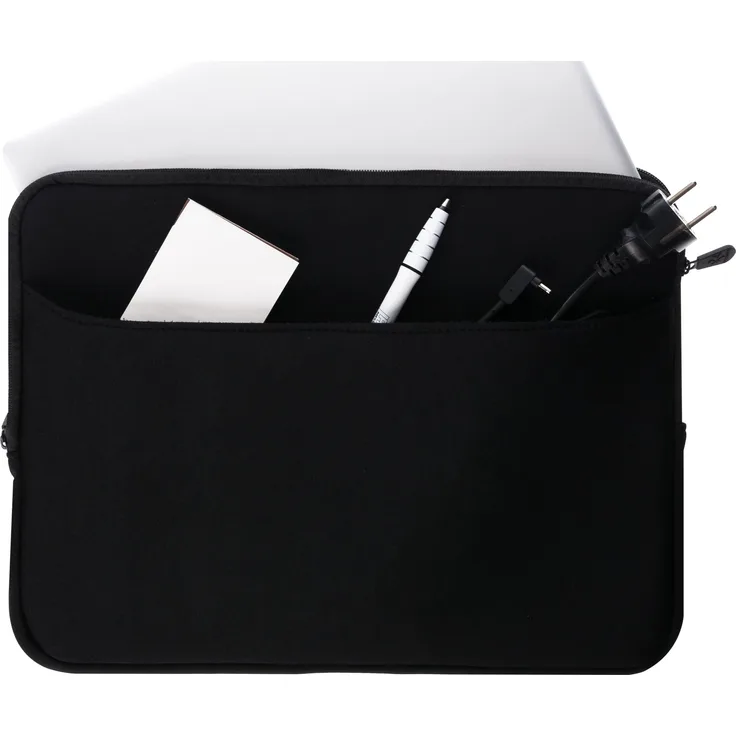 honju Laptop Neopren Tasche - Schutzhülle für 13,3 Zoll Tasche für Convertible Laptop [Universal | Große Außentasche | Reißverschluss | Weiches Innenfutter] - schwarz
