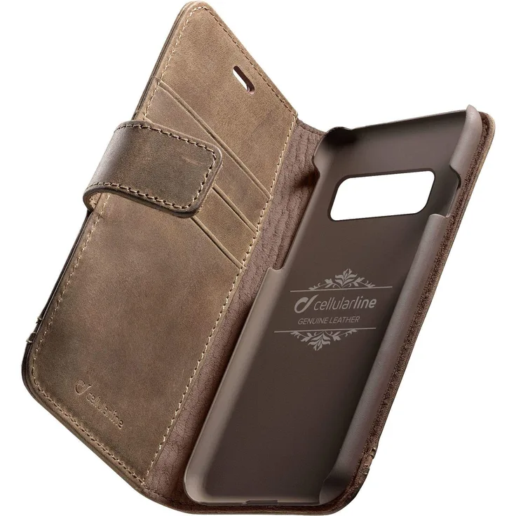 cellularline Supreme Handy-Schutzhülle 16,3 cm (6.4 Zoll) Flip case Braun - Handy-Schutzhüllen (Flip case, Samsung, Galaxy S10+, 16,3 cm (6.4 Zoll), Braun)