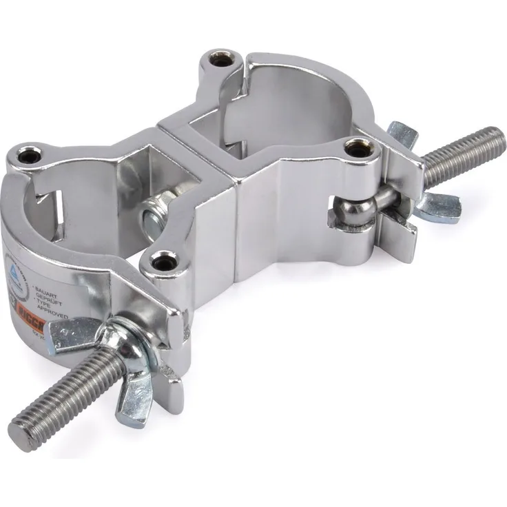 Riggatec Doppelschelle - Swivel Coupler leicht silber bis 50 kg (32-35 mm)