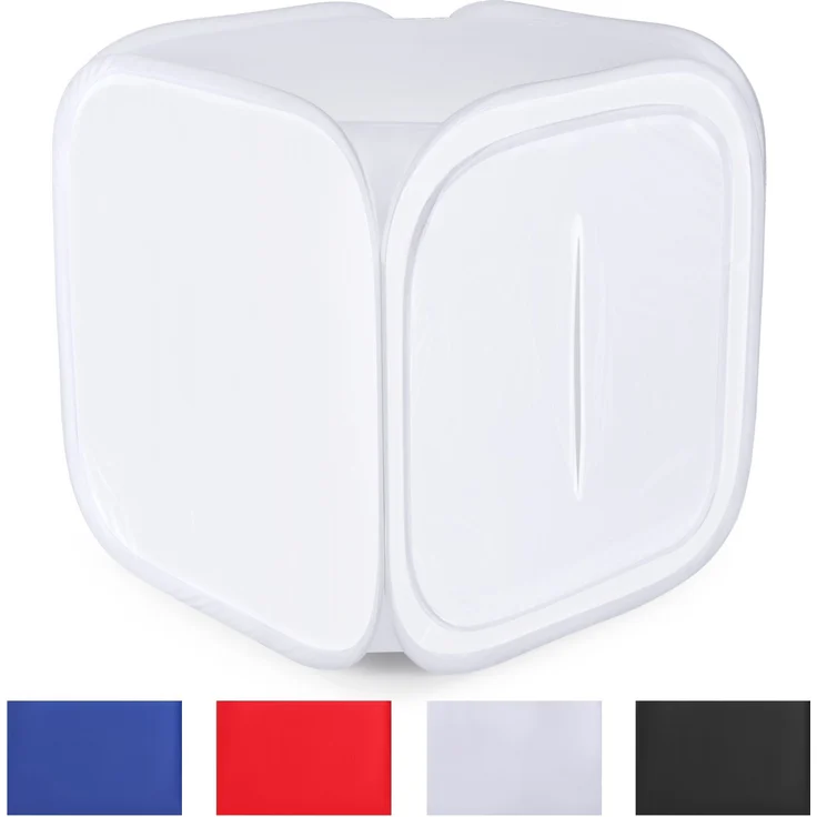 Neewer 24x24 Zoll / 60x60 cm Fotostudio Aufnahme Zelt Lichtwürfel Diffusions Soft-Box-Set mit 4x Hintergründe (rot/dunkelblau/schwarz/weiß) für Fotografie - Preisvergleich – Bild 1