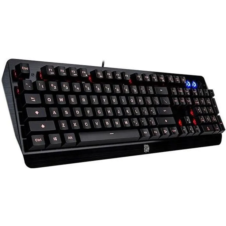 Tt eSPORTS Challenger Edge - Tastatur - hintergrundbeleuchtet - USB - Deutsch QWERTZ - Schwarz (KB-CHE-MBBLGR-01)