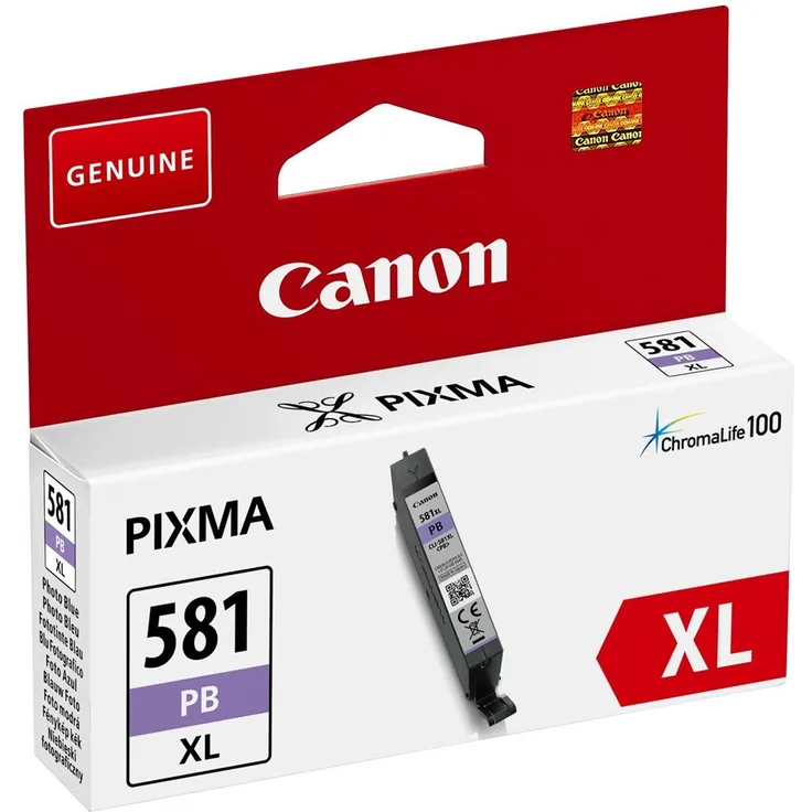 Canon CLI 581 PB XL Original Tintenpatrone Photoblue für Pixma Drucker Pixma TR7550 TR8550 TS6150 TS6151 TS8150 TS8151 TS8152 TS9150 TS9155 TS6250 TS6251 TS8250 TS8251 TS8252 TS9550