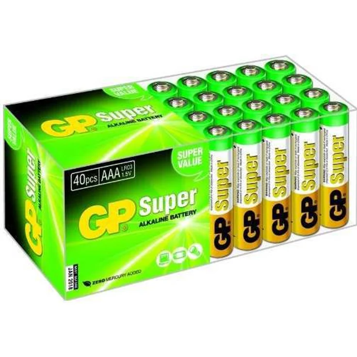 GP Batterien Micro AAA LR03 Vorratspack 40 Stück in der praktischen PET-Box, einzeln entnehmbar – Bild 1