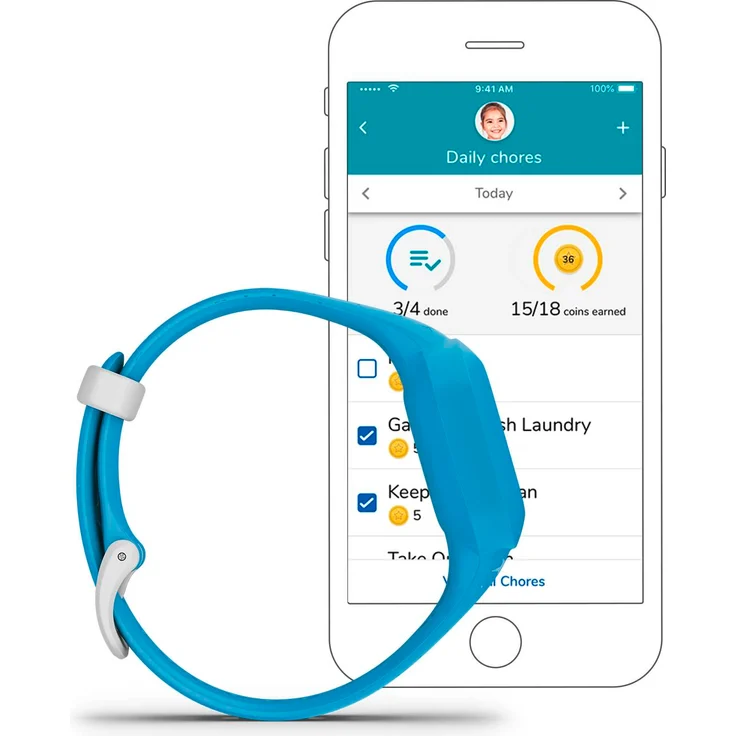Garmin vívofit jr. 3 Aktivitätstracker für Kinder, Einheitsgröße, Silikonarmband, Blaue Sterne (010-02441-02) – Bild 7
