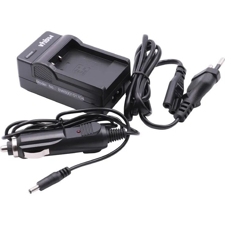 vhbw LADEGERÄT LADEKABEL NETZTEIL + KFZ-LADER für SONY AKKU NP-BN1 BN 1 für Cybershot DSC-TX20, DSC-TX30, DSC-W690, DSC-WX100, DSC-WX150