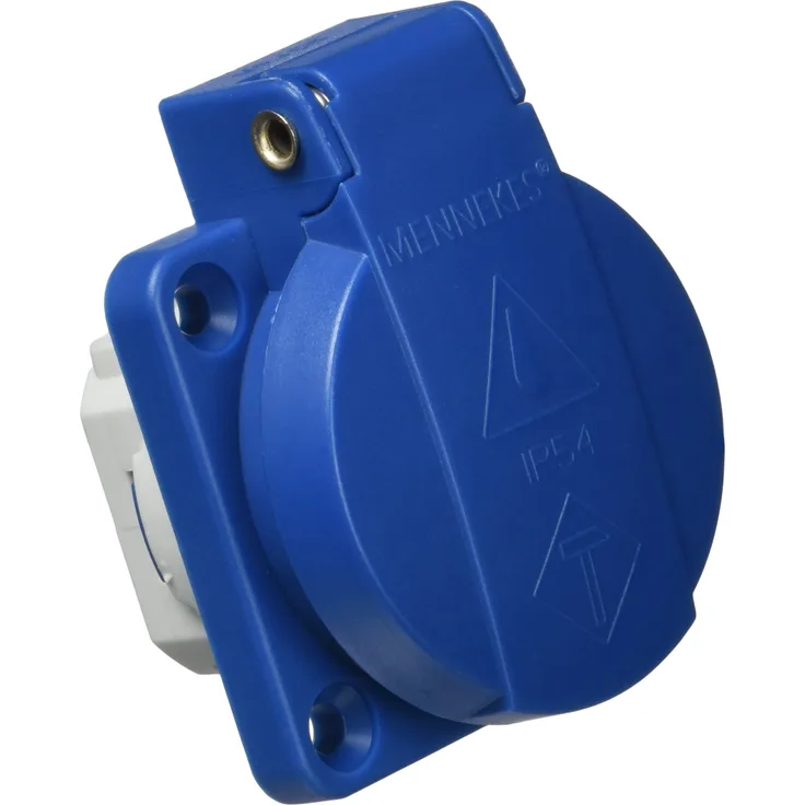 Mennekes 101700021 Schukostecker-Einbaudose 16 A - 230 V, Schutzart IP 54, Blau