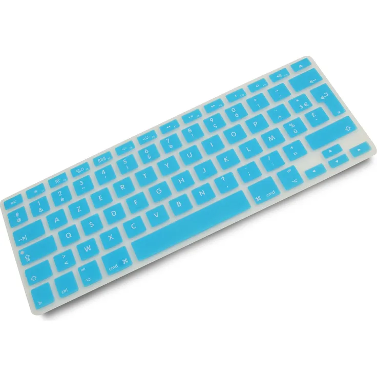 System-S Silikon Tastaturschutz Tastaturabdeckung AZERTY Französische Tastatur Abdeckung Schutz für MacBook Pro 13 Zoll 15 Zoll 17 Zoll iMac MacBook Air 13 Zoll in Türkis