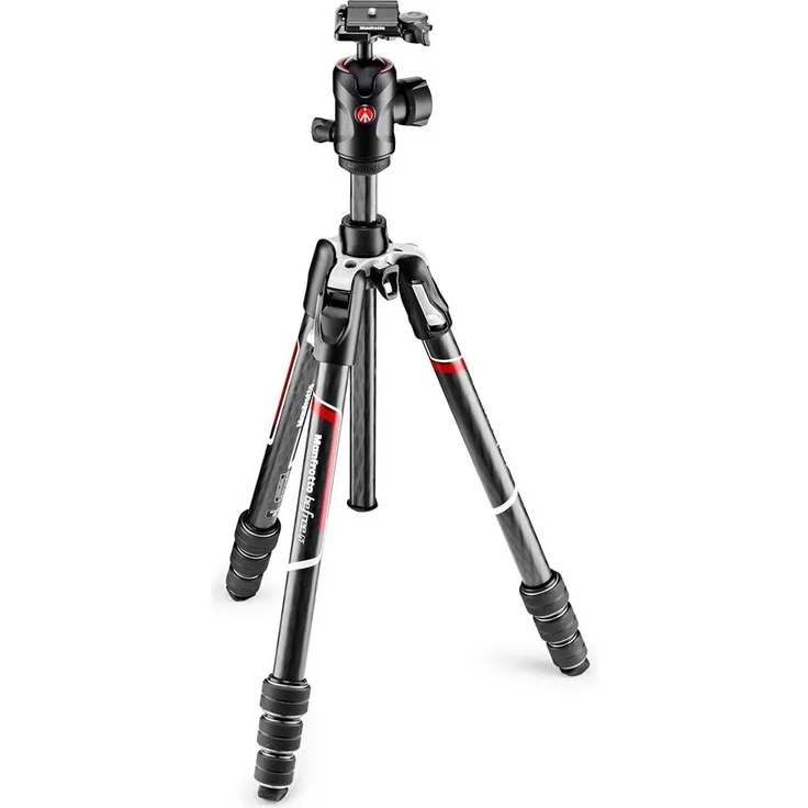 Manfrotto Befree Advanced GT Carbon Reisestativ Twist (Drehverschluss) mit Kugelkopf, inkl.Tasche (für Canon, Nikon, Sony, DSLR, CSC, Spiegellose Kamera, Traglast:10kg, Packmaß:43cm, Gewicht:1,55kg)