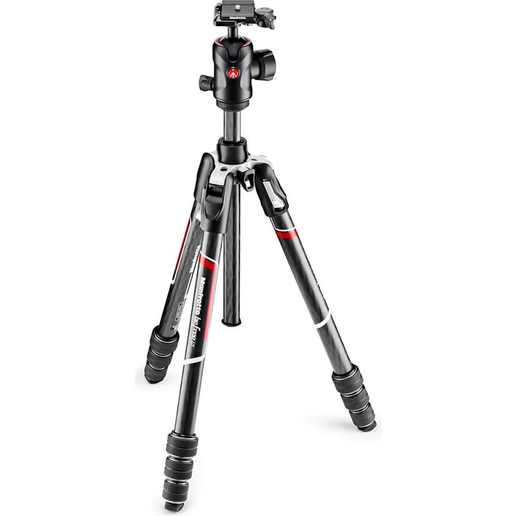 Manfrotto Befree Advanced GT Carbon Reisestativ Twist (Drehverschluss) mit Kugelkopf, inkl.Tasche (für Canon, Nikon, Sony, DSLR, CSC, Spiegellose Kamera, Traglast:10kg, Packmaß:43cm, Gewicht:1,55kg)