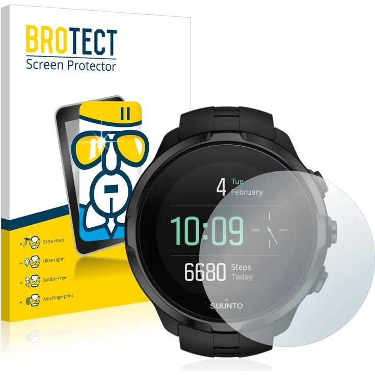 BROTECT AirGlass Flexible Glasfolie für Suunto Spartan Sport Panzerglasfolie Schutzfolie Glas Folie – Klar, Extrahart