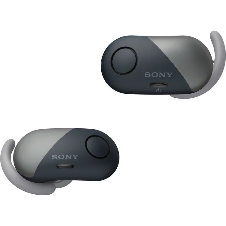 Sony WF-SP700N In-Ear Kopfhörer, mit Bluetooth, Noise Cancelling, geeignet für Sport, spritzwassergeschützt, schwarz – Bild 1