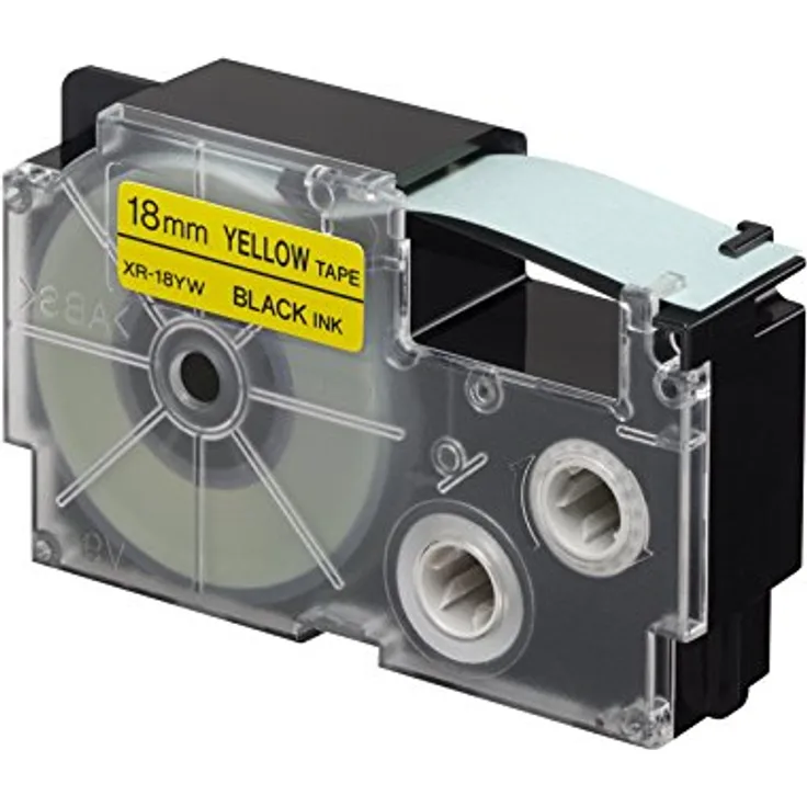 CASIO EZ-Label Printer XR-18YW1 Schriftband selbsthaftend 18 mm x 8,0 m schwarz auf gelb
