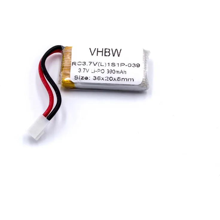 vhbw Li-Polymer Akku 390mAh (3.7V) passend für Modellbau, Drohne Hubsan H107D, X4 H107