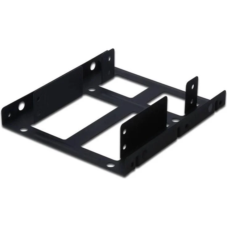 DIGITUS Dual SSD-HDD Einbaurahmen, intern, 3,5'', 2x 2,5'' SSD-HDD, inkl. Schrauben, Metall, schwarz – Bild 1