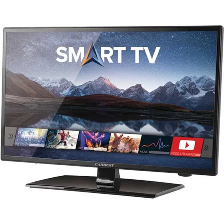 Carbest Smart LED TV 18,5'' Wifi 47 cm (18,5 Zoll) Camping-TV LED Smart TV (Full HD, kein HDR) HD-Triple-Tuner (Sat, Antenne, Kabel) Energieklasse F