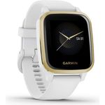 Garmin Venu Sq Smartwatch GPS, Unisex, Kunststoffgehäuse, Weißgold/Weiß (010-02427-11)