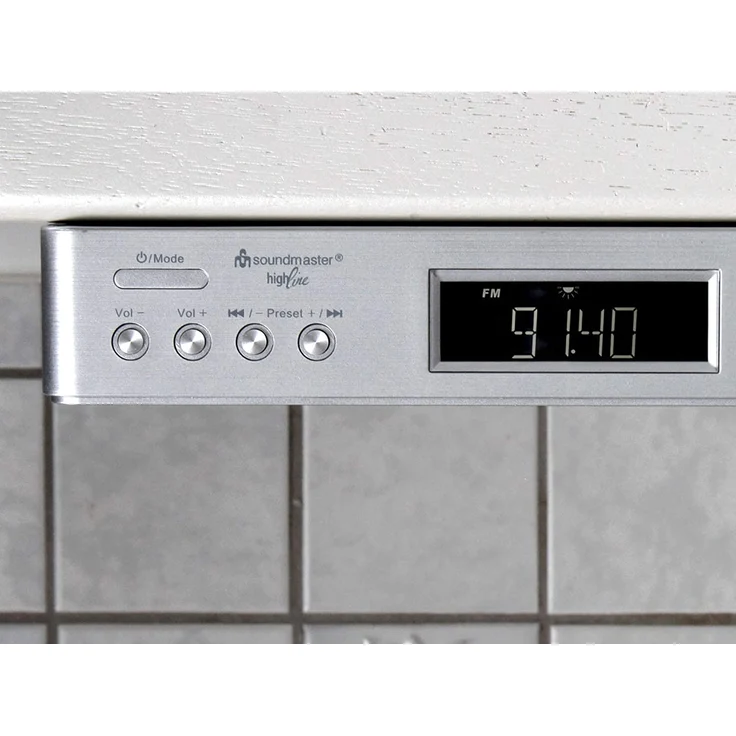 Soundmaster UR2045SI Unterbauradio mit Bluetooth, LCD-Display, silber – Bild 4