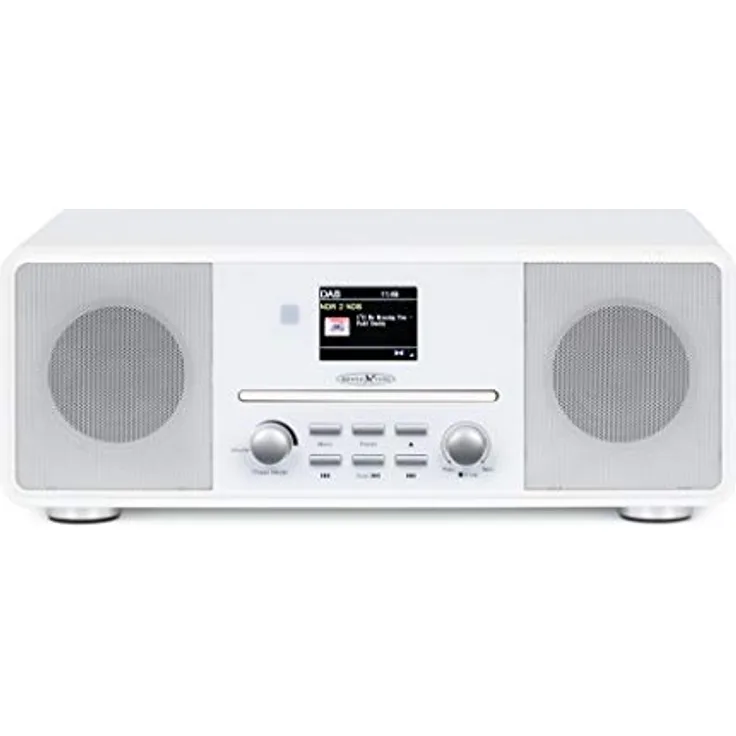 Reflexion HRA19DAB DAB-Radio mit CD-Player und Radiowecker (UKW, DAB, DAB+, Bluetooth, AUX-Eingang, Kopfhöreranschluss, Fernbedienung), weiss