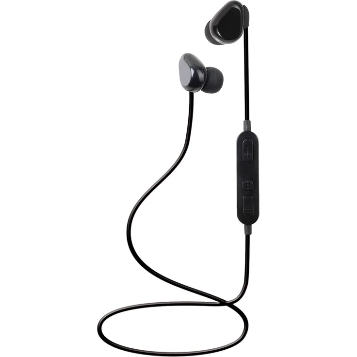 Vivanco BTVVSP10_BK In-Ear Bluetooth Kopfhörer kabellos, mit Mikrofon, Schwarz, Silber